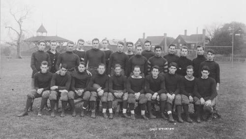 Trinity Football Team in 1910. The next year, the team would record its first undefeated season.