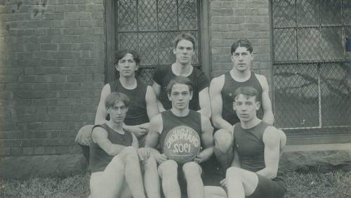 Early basketball team.